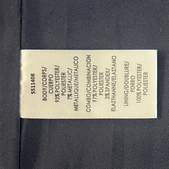 NWT Kay Unger Izabella Asymmetrical Neck Jacquard Navy Multi Ball Gown - Picture 8 of 8